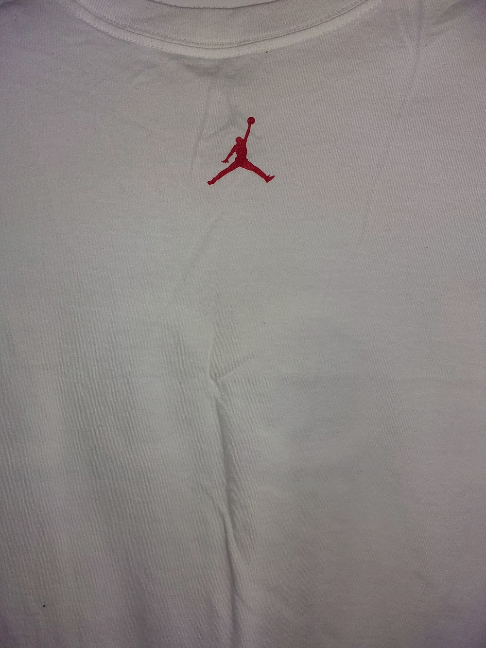 Jordan White T-Shirt with Black and Red Graphic "Good Things Come in Threes" XL - Picture 3 of 4